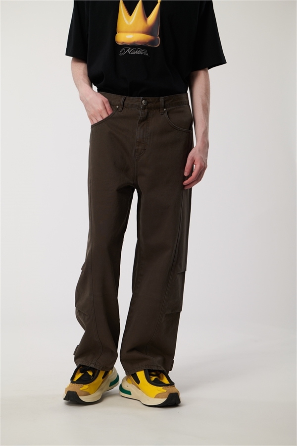 Брюки PANTS DENIM LEATHER PATCH M61300860M85 - фото 343
